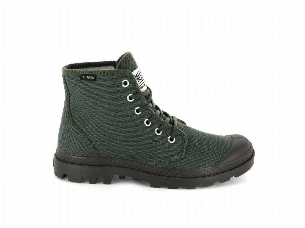 Palladium Pampa Hi Originale Damen Stiefel Olivgrün/Schwarz ||693178-DKR||